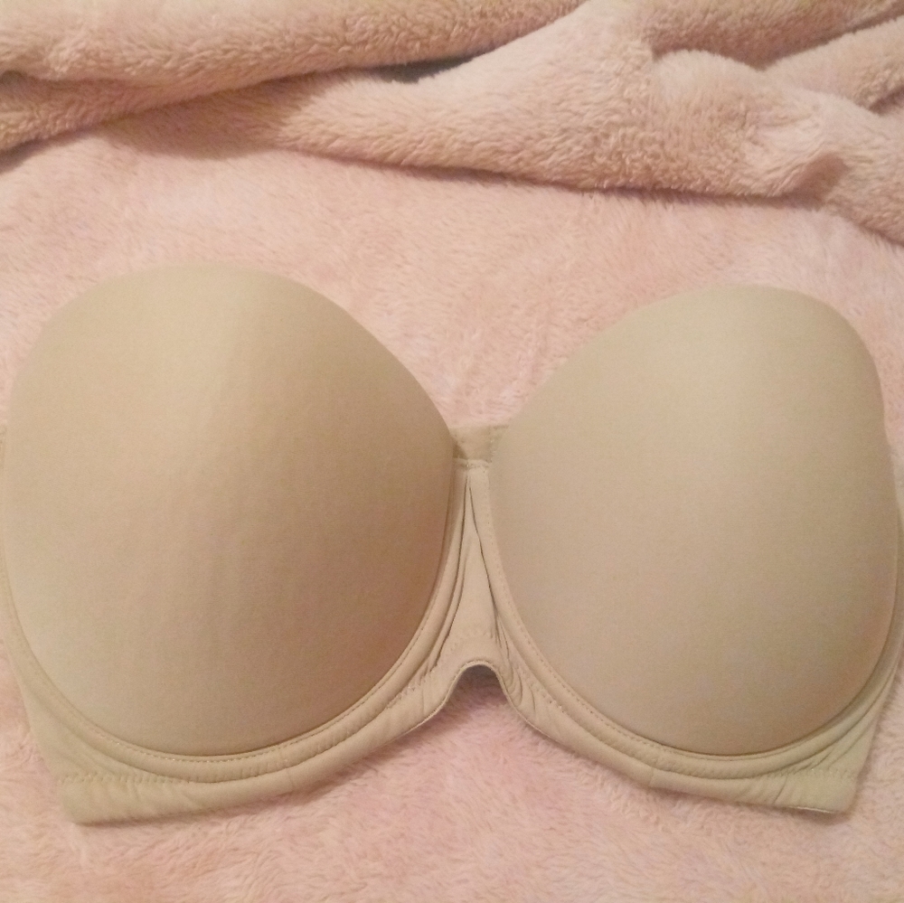 36 DD beige strapless bra